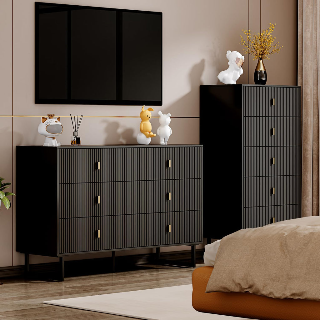 Black 6 Drawer Dresser H48988