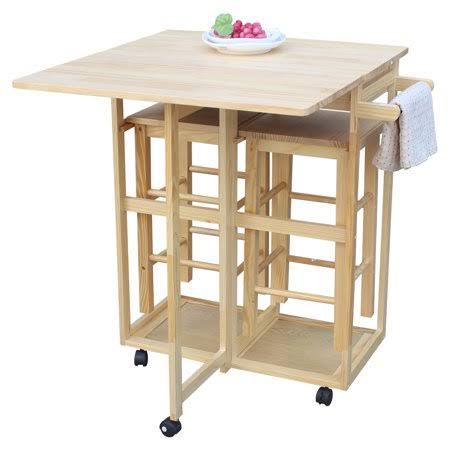 Rolling Kitchen Cart Set with 2 Stools U834977