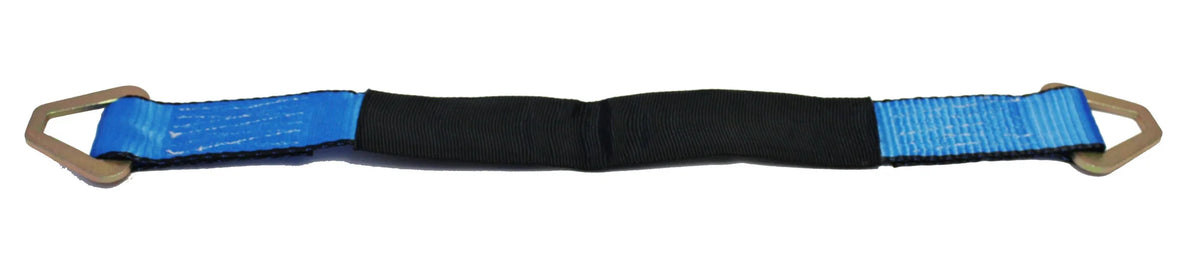 (4 Pack) 2" x 24" Heavy Duty Tie Down Axle Straps with D-Ring and Protective Sleeve, 10,000LBS Capacity R84771