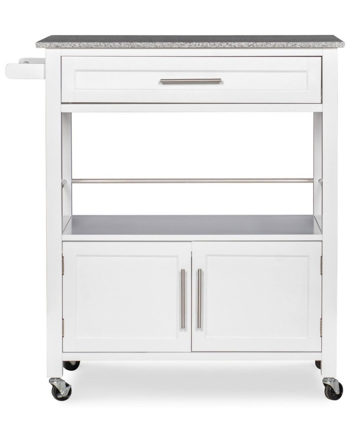 White Granite Top Kitchen Cart L59460