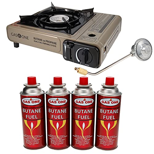 Portable Dual Fuel Propane Butane Stove with Carrying Case N39033