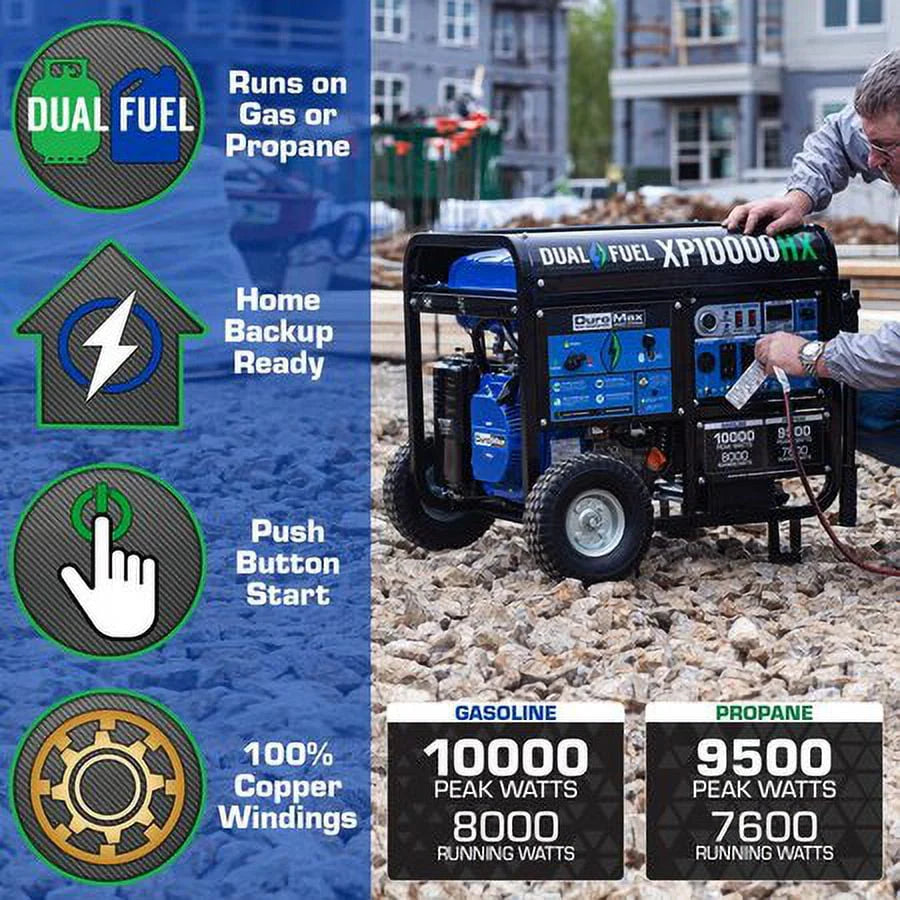 10,000 Watt Dual Fuel Portable Generator O589691