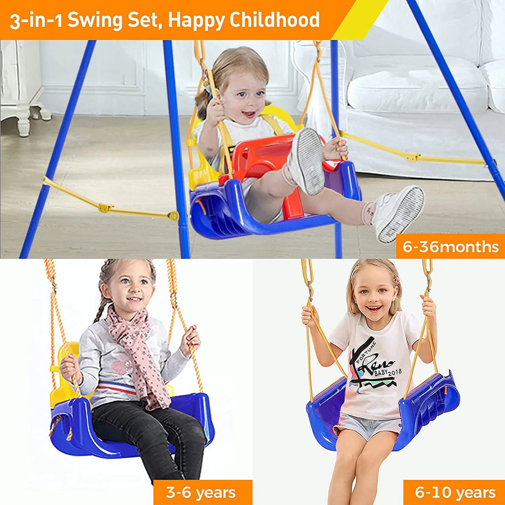 3 in 1 Toddler Swing Set with 4 Sandbags M654