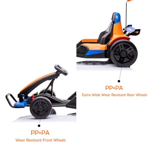 24V Electric Go Kart with 400W Motor, 2 Speeds Drift Kart W333