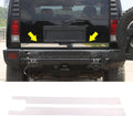 Stainless Tail Rear Gate Panel Molding Trim Kit W36368