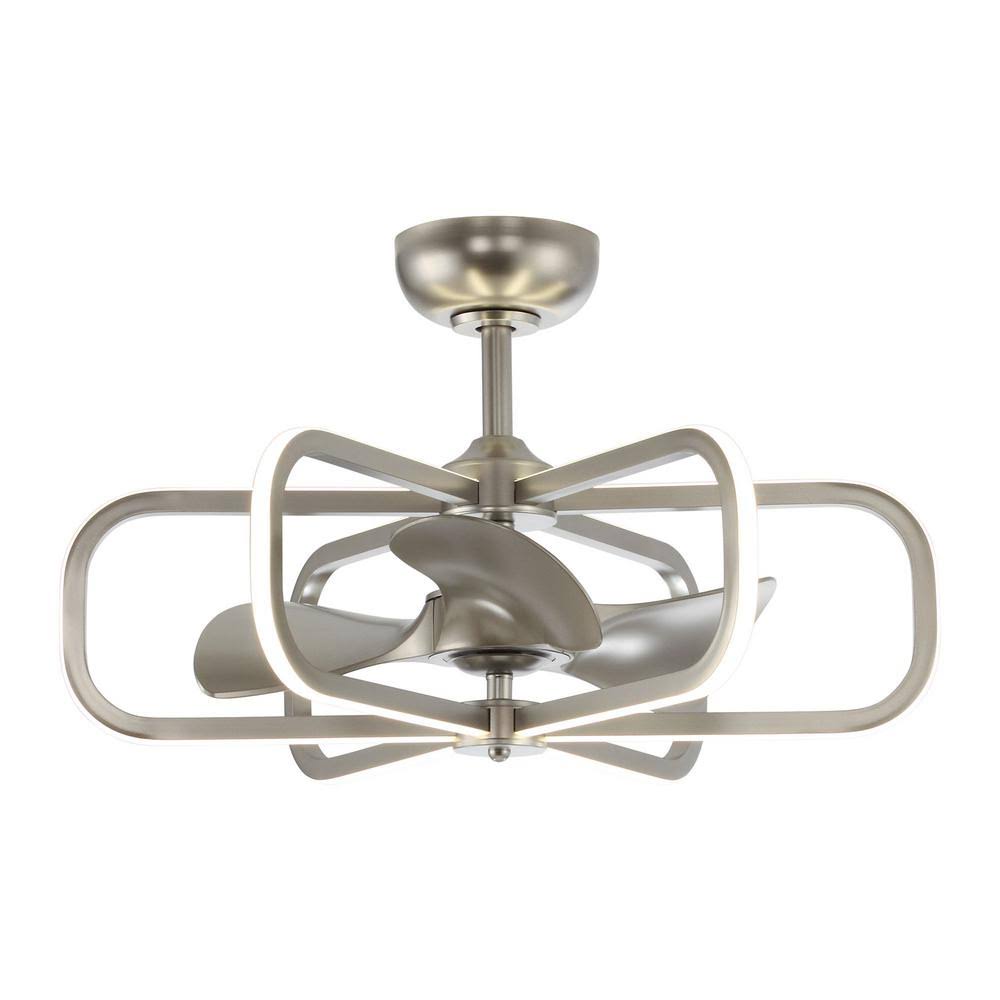 29.5-in Satin Nickel LED Indoor Ceiling Fan with Light and Remote G61795