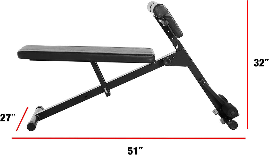 Black Hyperextension Ab Bench D843