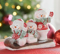 Snowman Friends Riding Sled U11313