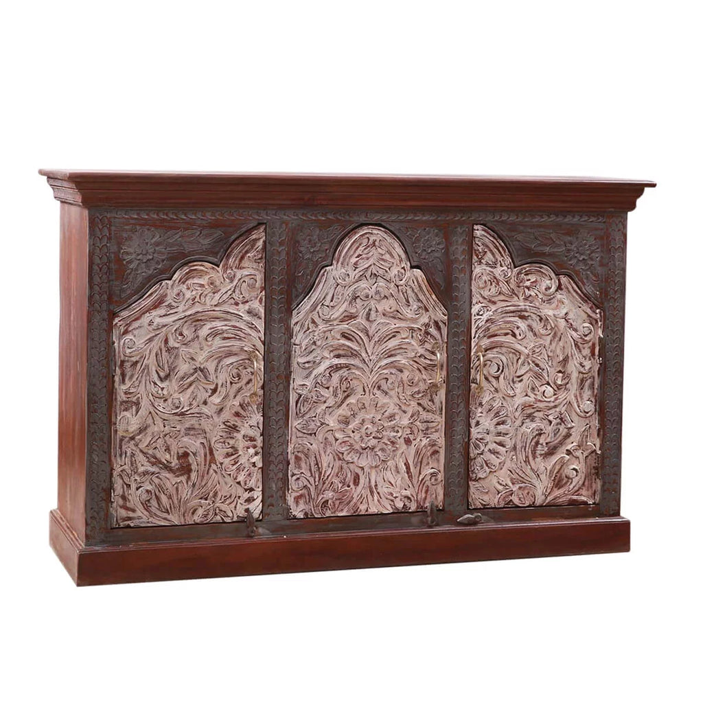 Handcrafted 2-Tone Mango Wood 3-door Sideboard Cabinet C3667