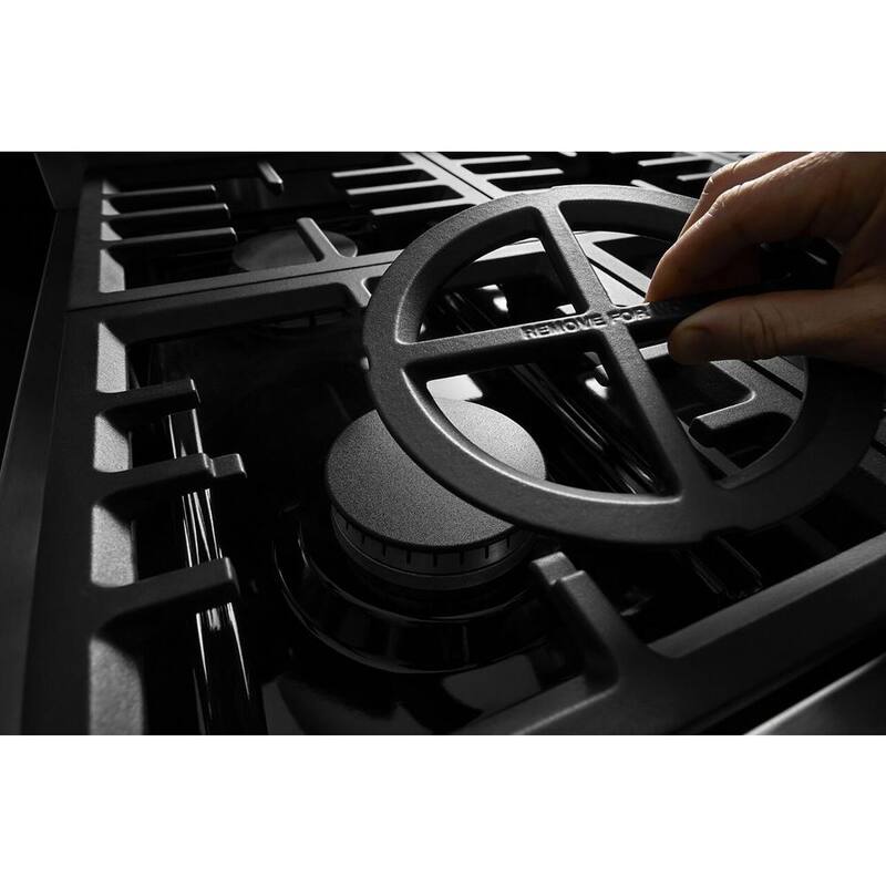 48 in. 6.3 cu. ft. Smart Double Oven Gas Range with Griddle and True Convection in Ink Blue A430