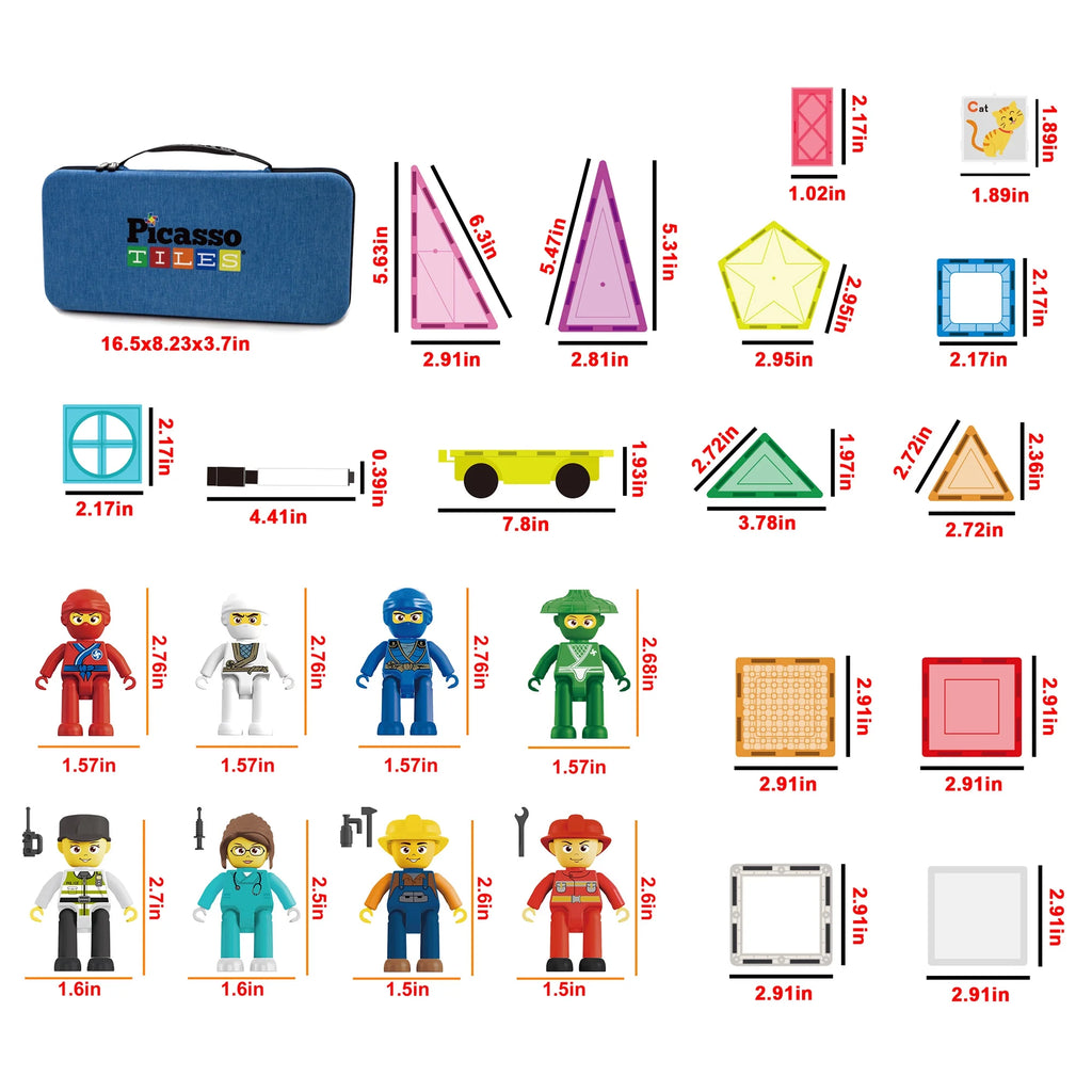 100 Pieces Magnet Tile Building Block Set C660086