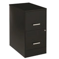 22" 2-Drawer Metal File Cabinet with Lock in Black H90319
