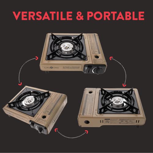 Portable Dual Fuel Propane Butane Stove with Carrying Case N39033
