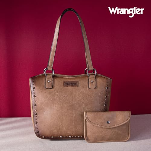 Retro Studded Western Hobo Handbag And Wallet Set H432778
