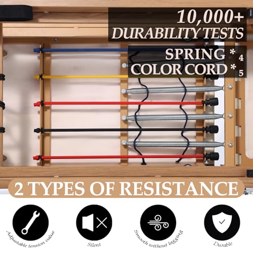 Adjustable Resistance Pilates Reformer with Jumpboard C703981