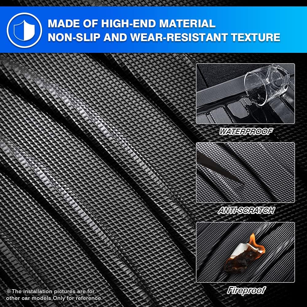 All-Weather Car Floor Mats Front & Rear Row Full Set TPE M23684