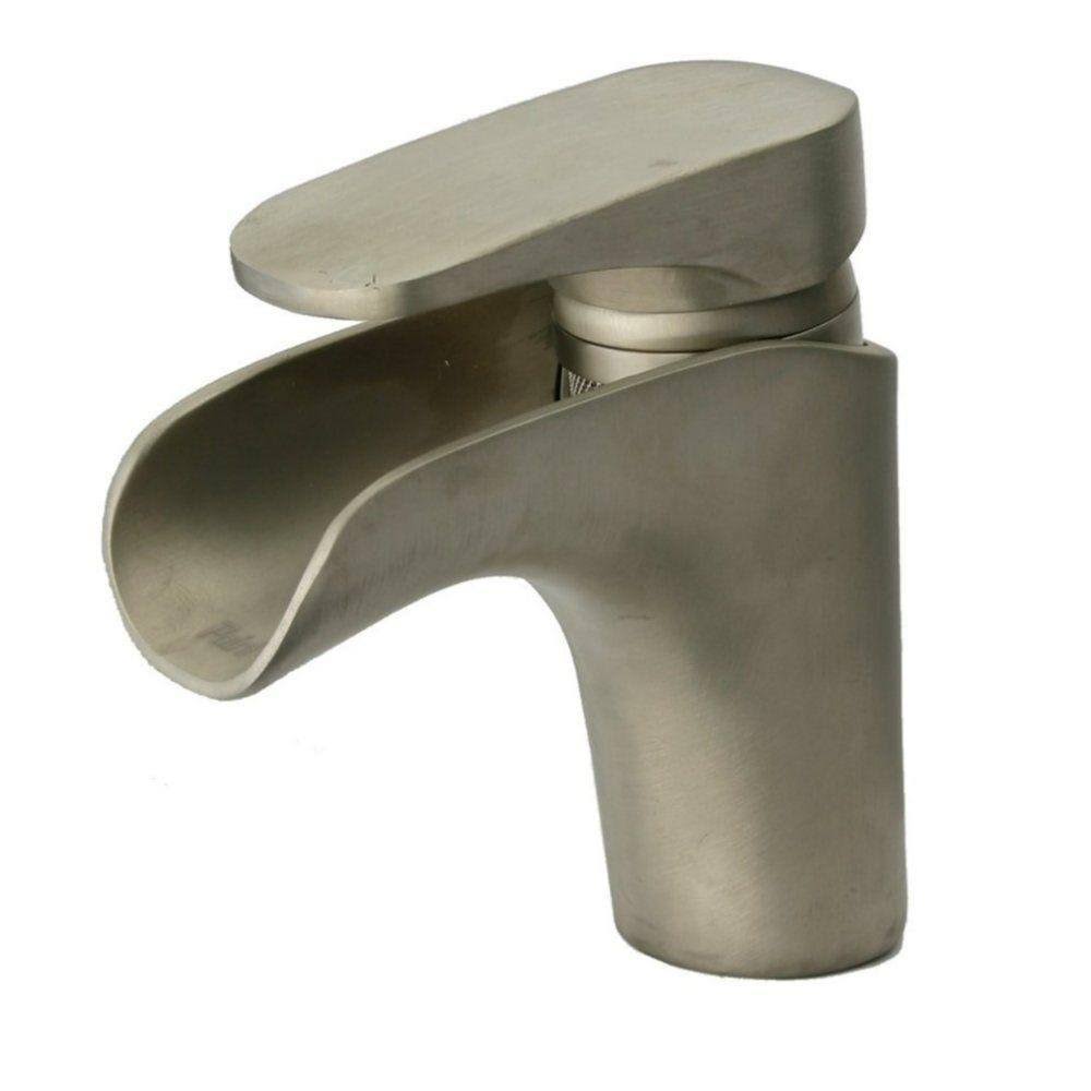 Single Lever Handle Lavatory Faucet Brushed Nickel Y678992