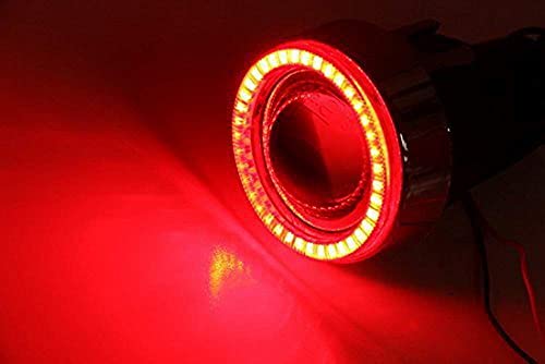 3-Inch Projector Fog Light Kit with 40-SMD Red LED Halo Ring C19001