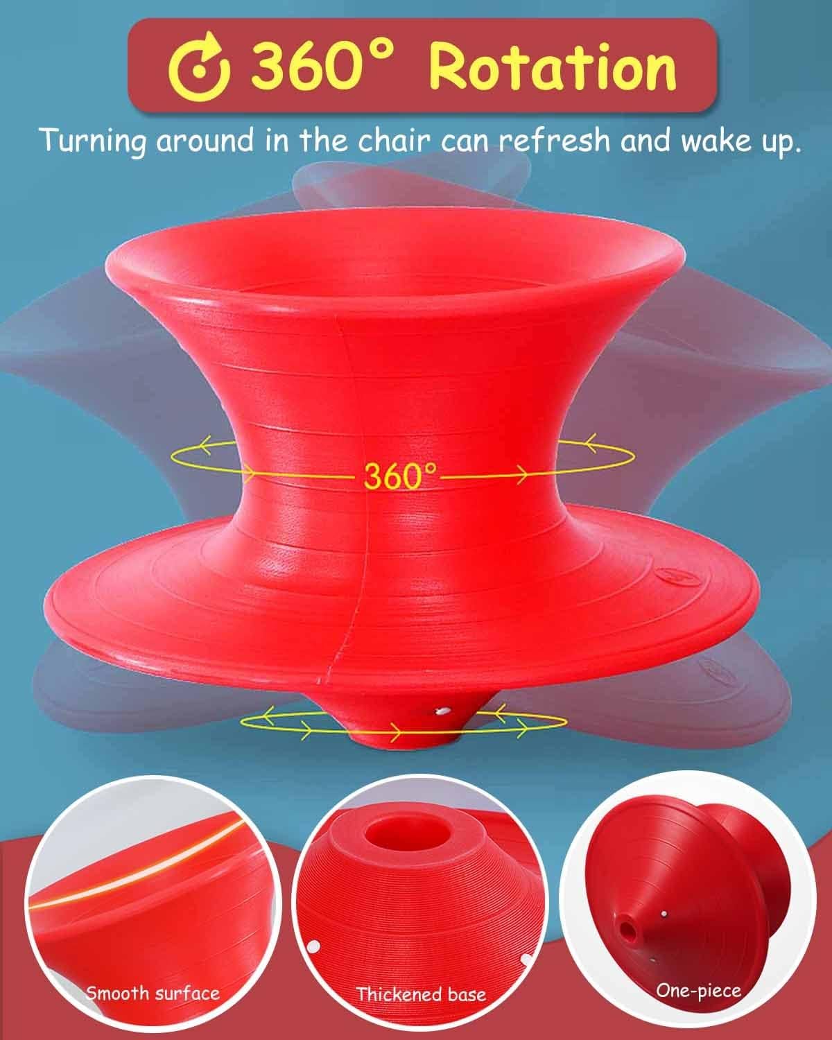 Red 360 Degree Rotation Gyro Swivel Chair D984323