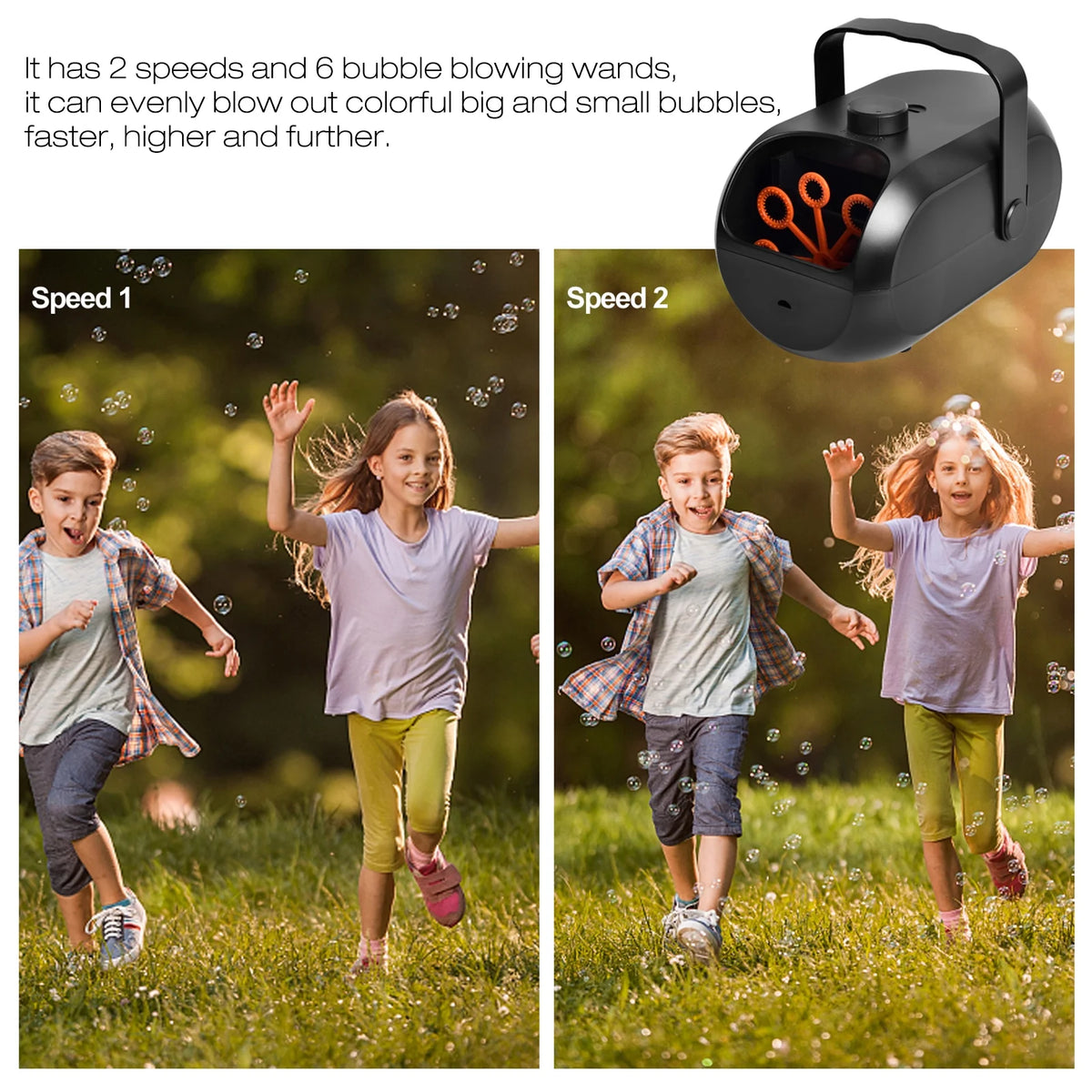 Portable Rechargeable Bubble Machine M53603