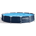 12 Foot Round Metal Frame Above Ground Swimming Pool with Filter Pump H713
