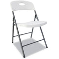 White/Black Anthracite Molded Resin Folding Chair, 4/Carton Y344936