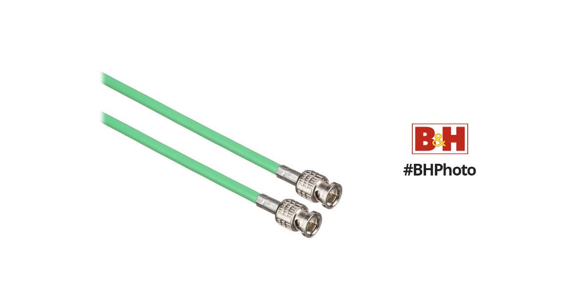 50 L-3CFW RG59 HD-SDI Coaxial Cable with Male BNCs (Green) K5609