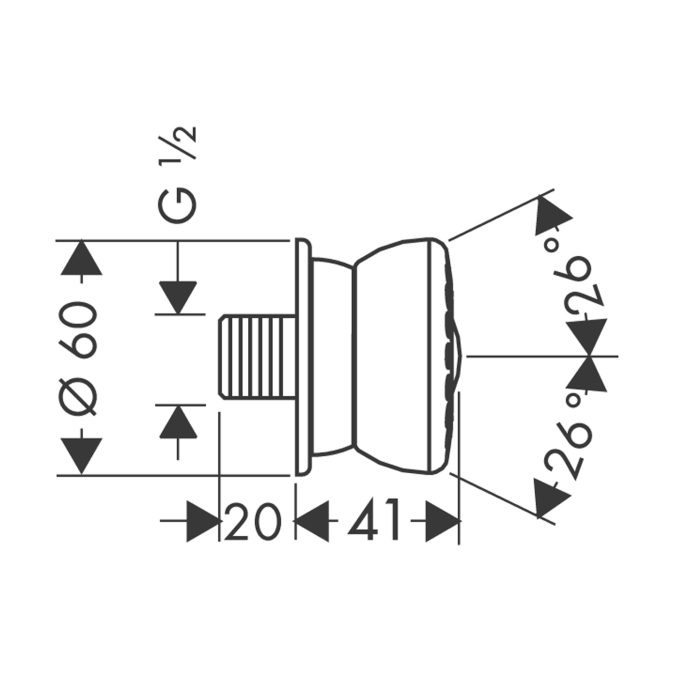 Chrome Body Shower P517488