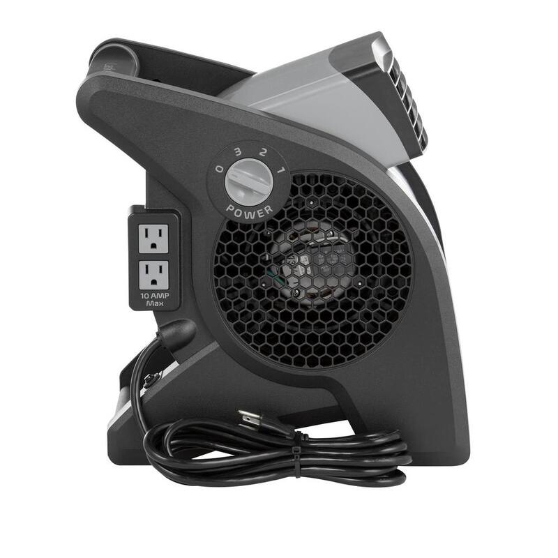 Pivoting Blower Fan with Power Outlets I21775
