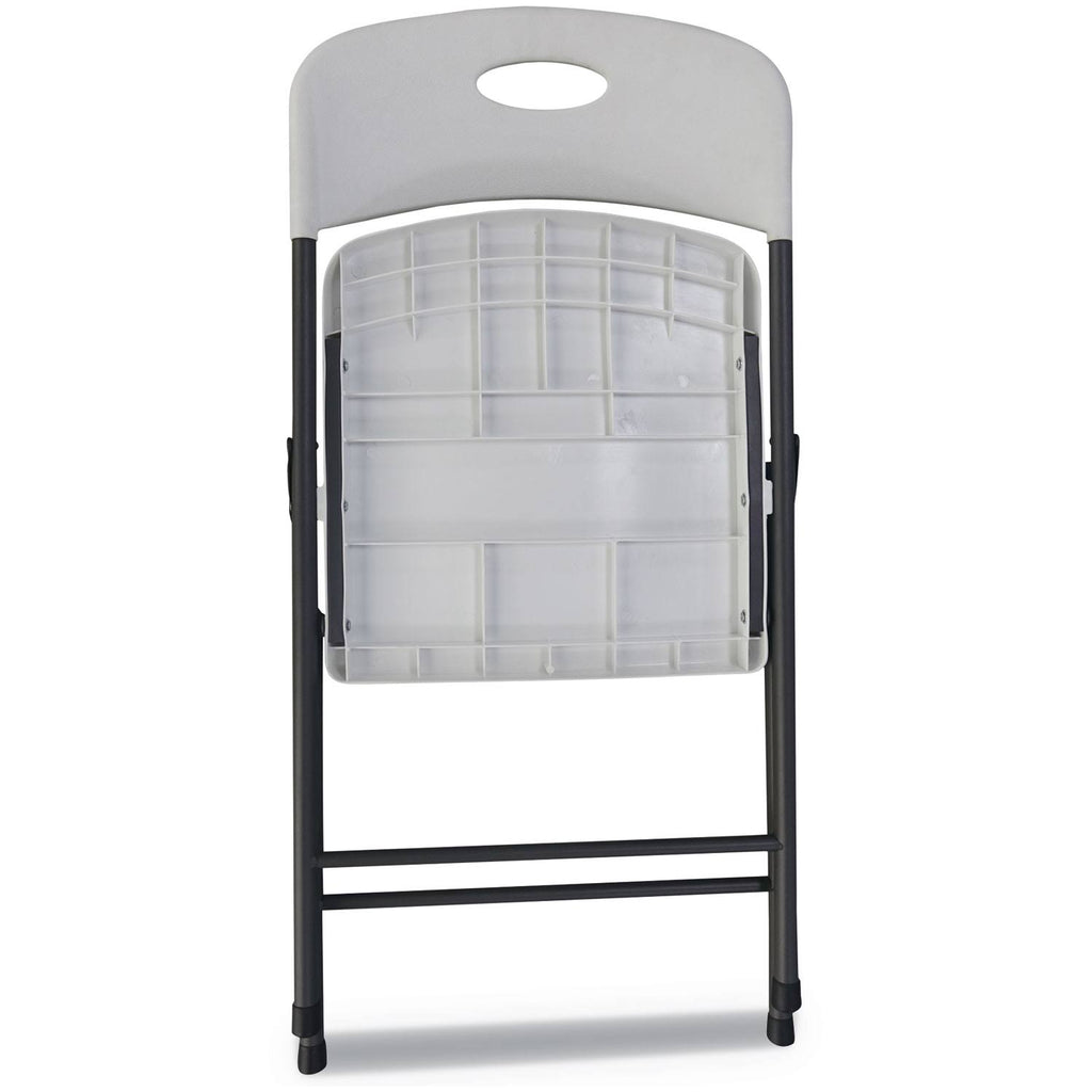 White/Black Anthracite Molded Resin Folding Chair, 4/Carton Y344936
