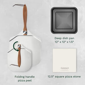1800W Indoor Pizza Oven with Pizza Stone, Deep-Dish Pan & Pizza Peel V4976