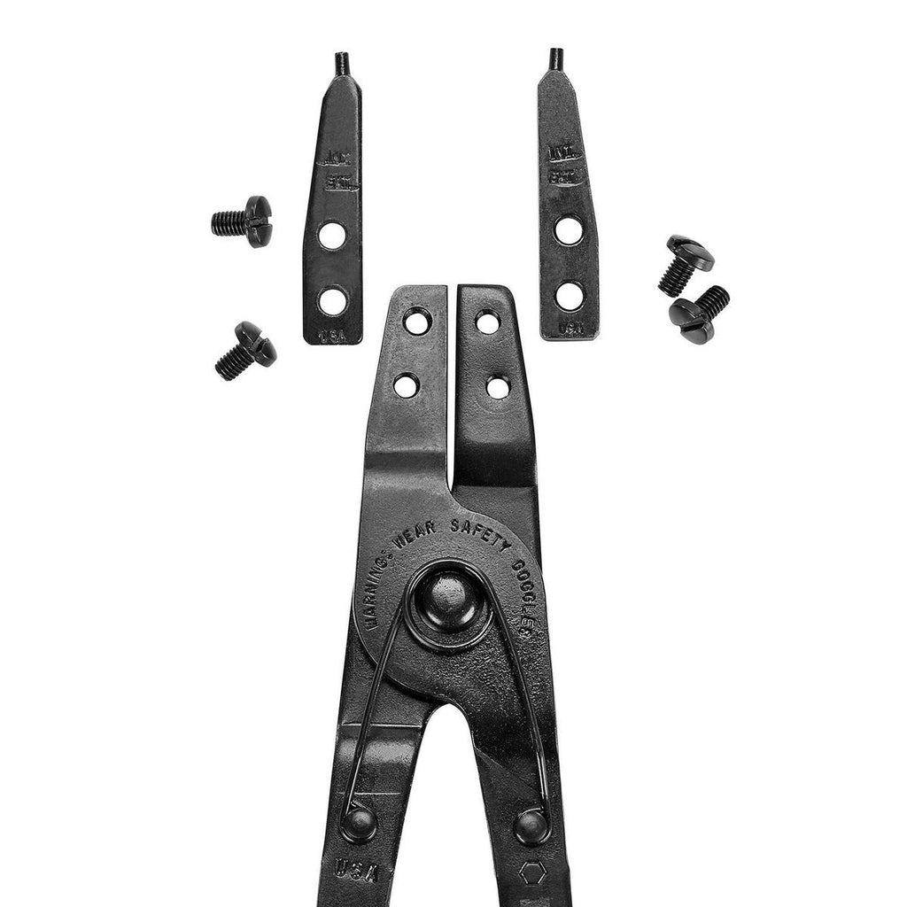 Ratcheting Retaining Ring Pliers Set with Replaceable Tips, 2-Piece U54390