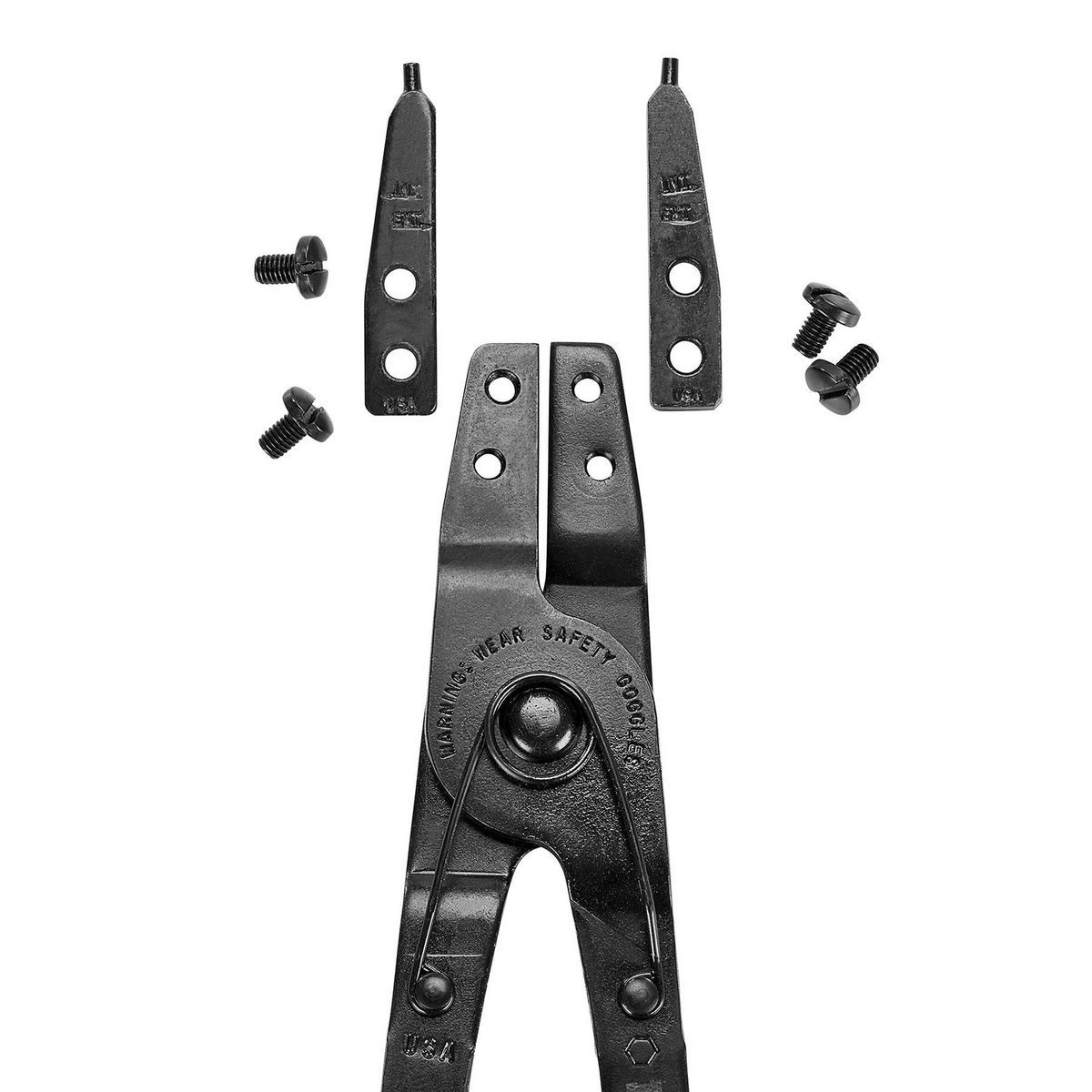 Ratcheting Retaining Ring Pliers Set with Replaceable Tips, 2-Piece U54390