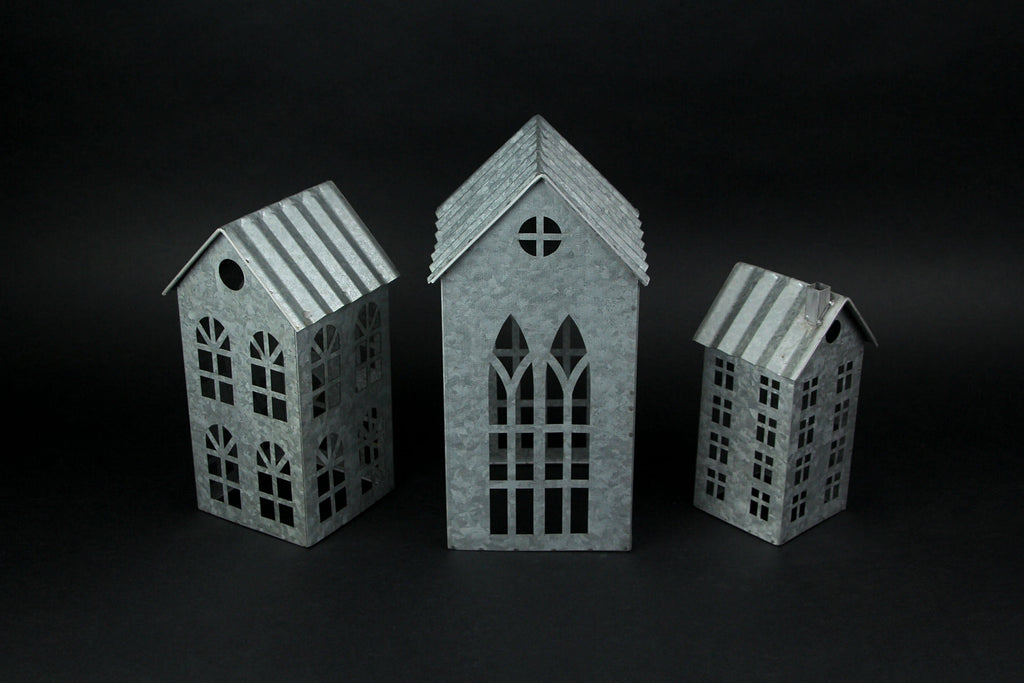 Set of 3 Metal Candle Holders R79919