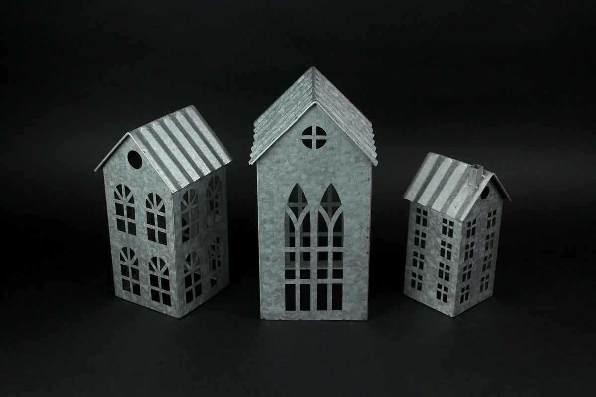 Set of 3 Metal Candle Holders R79919
