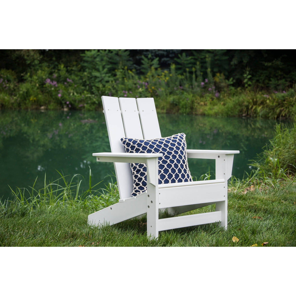 White Recycled Plastic Adirondack Chair K4994