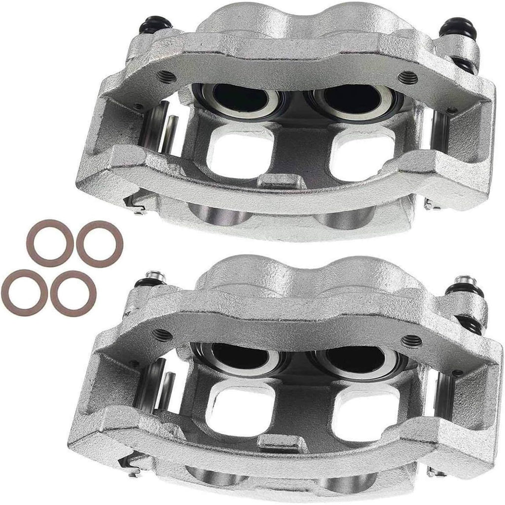 Disc Brake Caliper Assembly with Bracket Front Left Driver Side Pack of 2 T7715