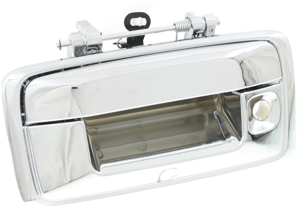 Chrome Tailgate Handle with Camera and Key Holes C725