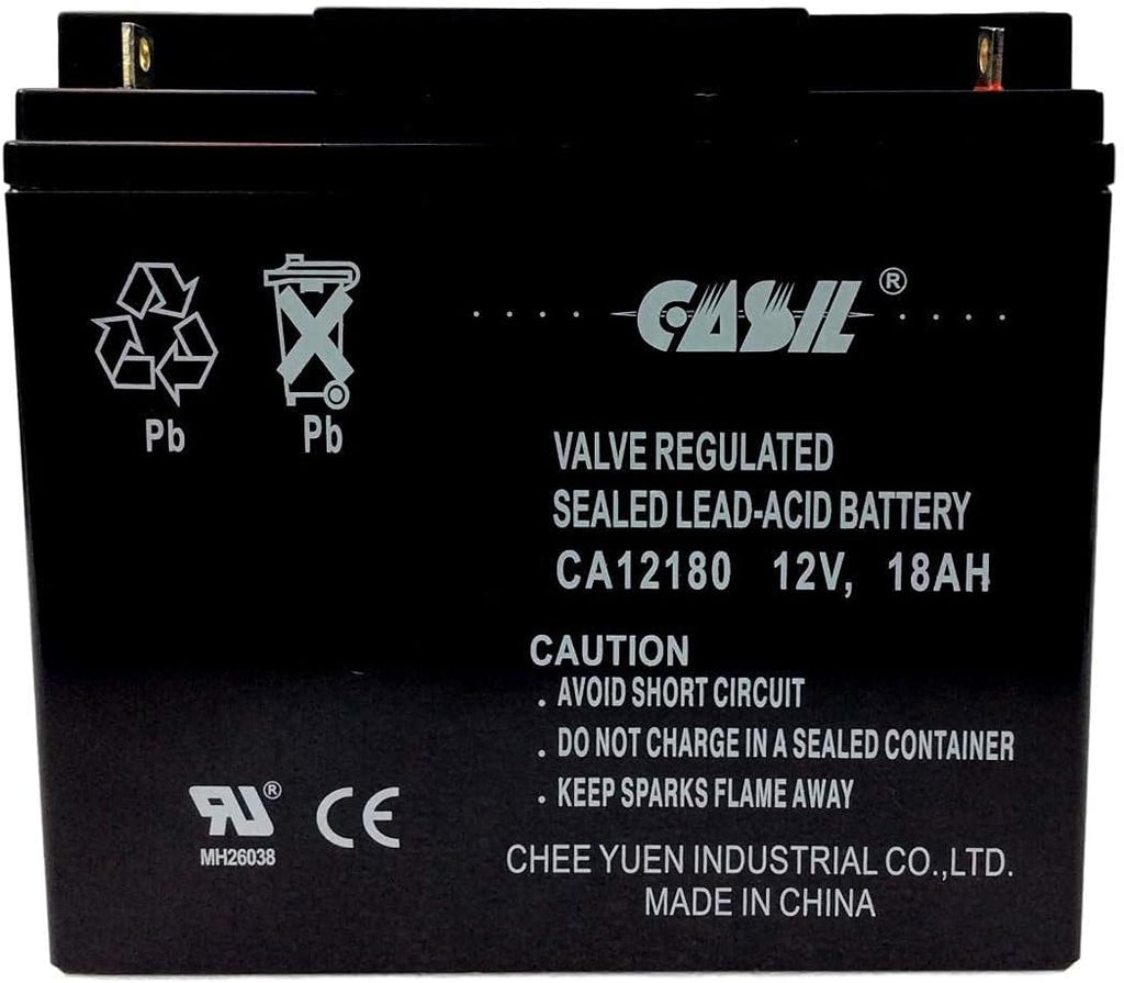 12v 18ah AGM Rechargeable Deep Cycle Battery Pack of 2 A829209