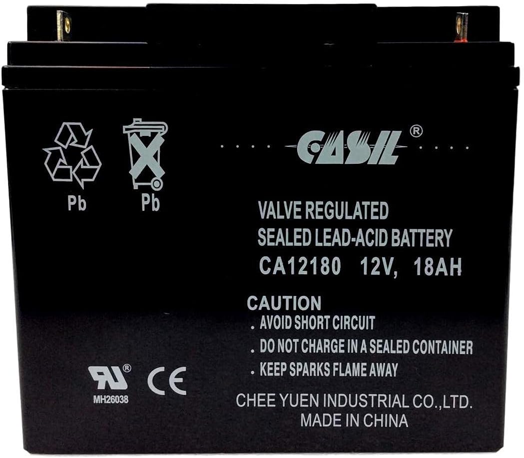 12v 18ah AGM Rechargeable Deep Cycle Battery Pack of 2 A829209