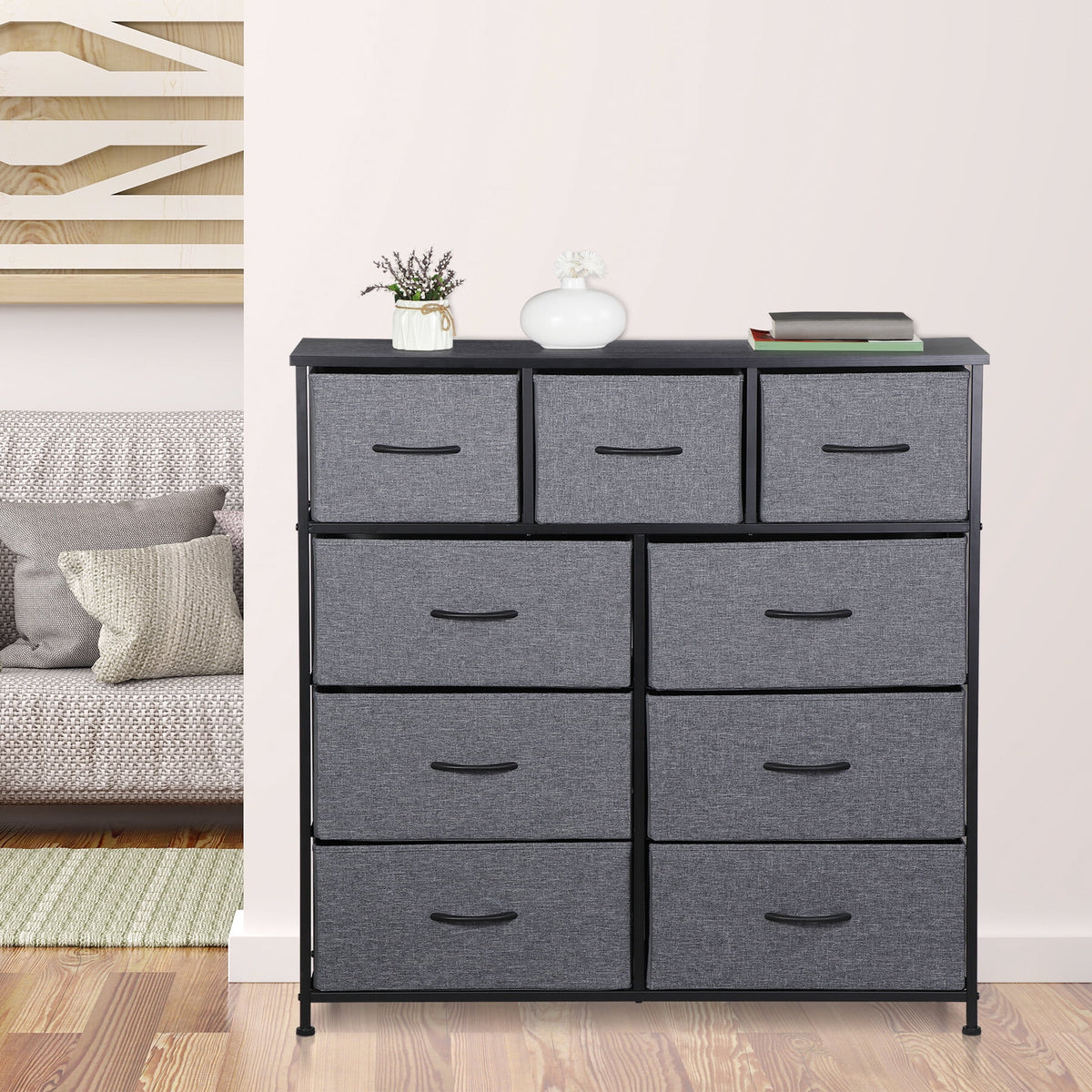 9 Drawer Fabric Storage Dresser K12648