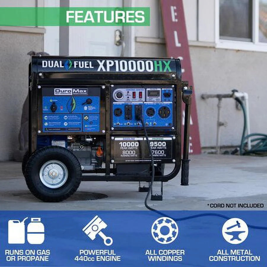 10,000 Watt Dual Fuel Portable Generator O589691
