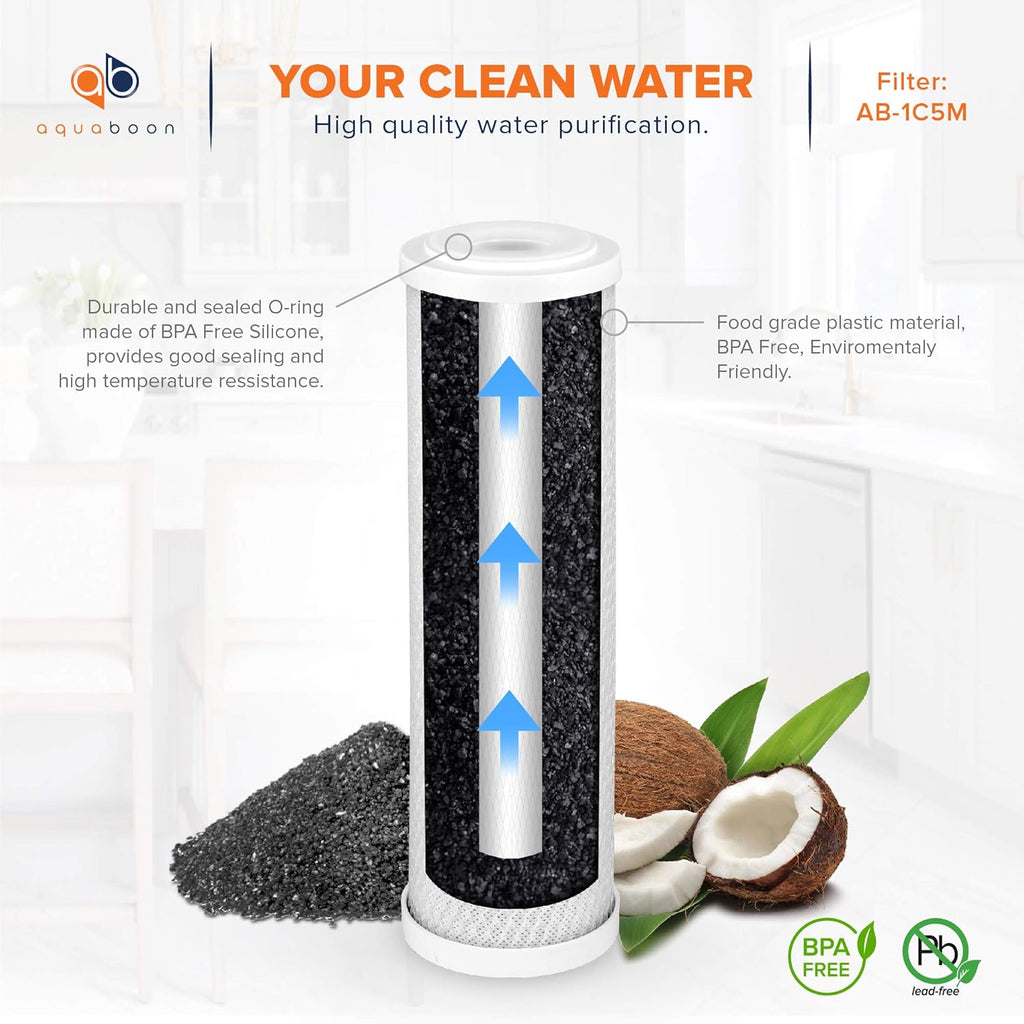 Set of 20 Sediment Carbon 5 Micron 10 inch Water Filter Cartridges H45457