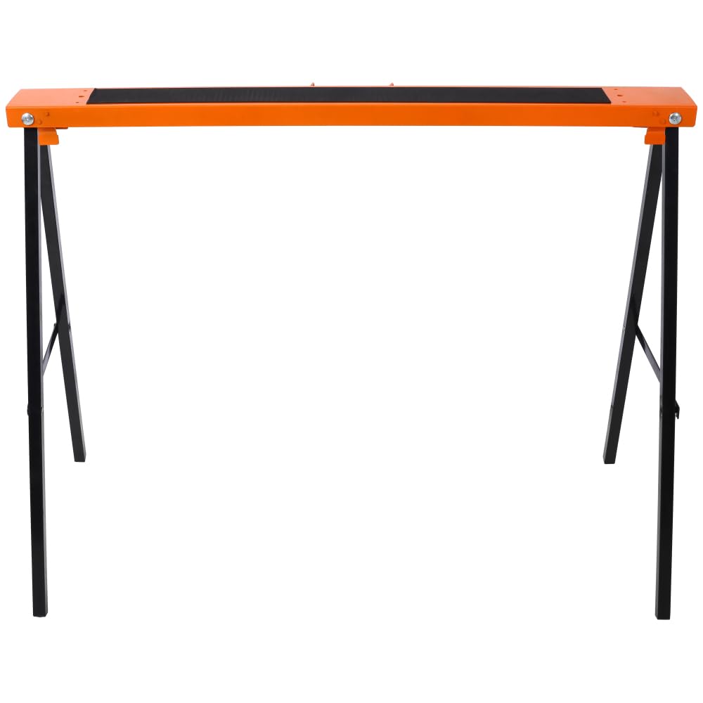 Folding Sawhorse 2 Pack Heavy Duty 550 lbs Capacity Portable Collapsible Metal Frame Non-Slip H9595