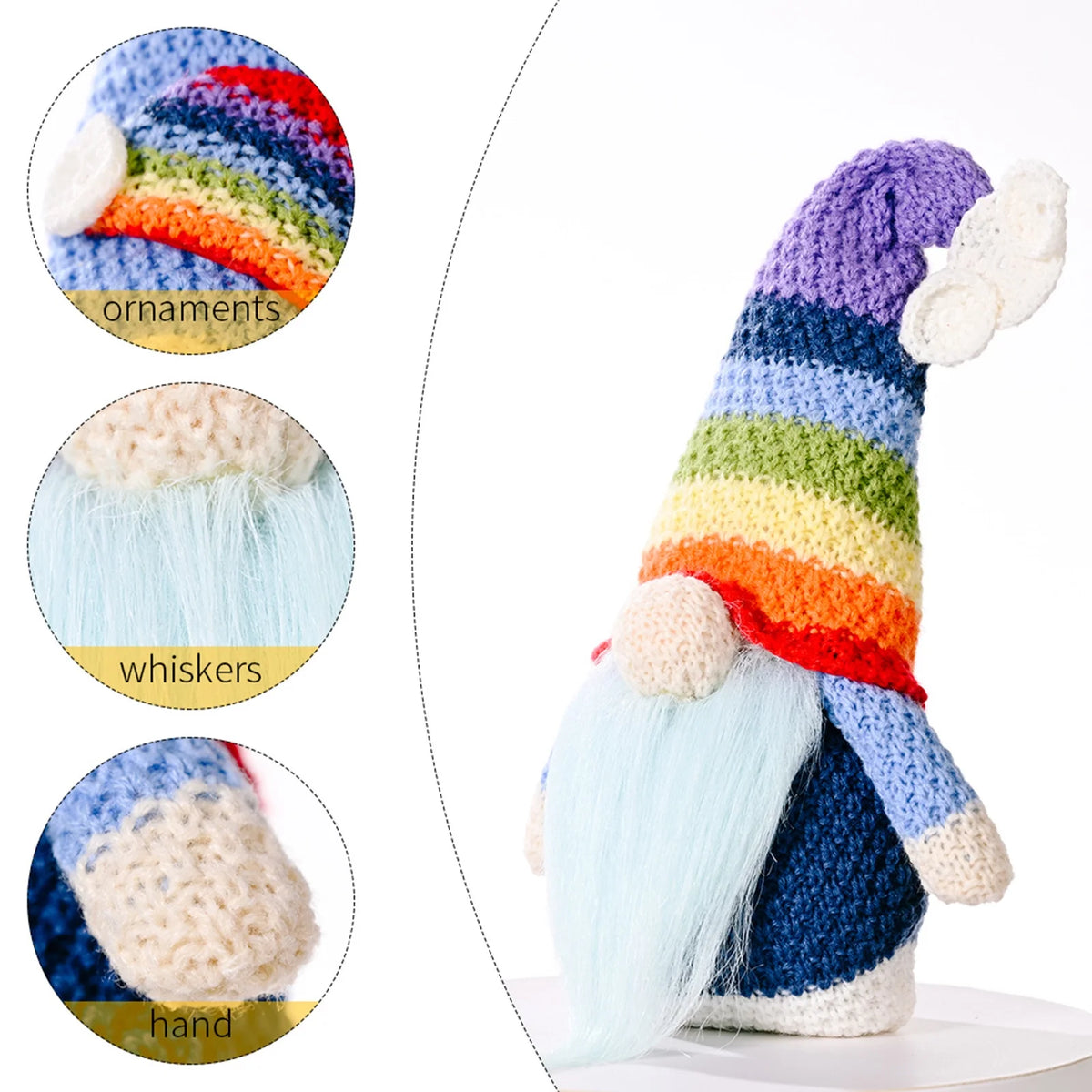 Rainbow Colorful Forest Elf Doll Home Decor E606