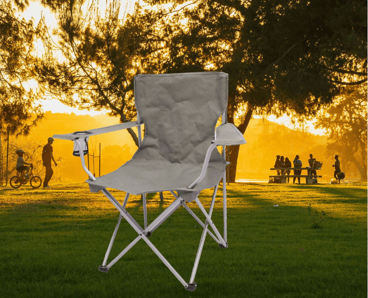 Quad Folding Camp Chair 2 Pack with Mesh Cup Holder B8901