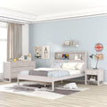 Full Size Platform Bed with Nightstand and Dresser Y638
