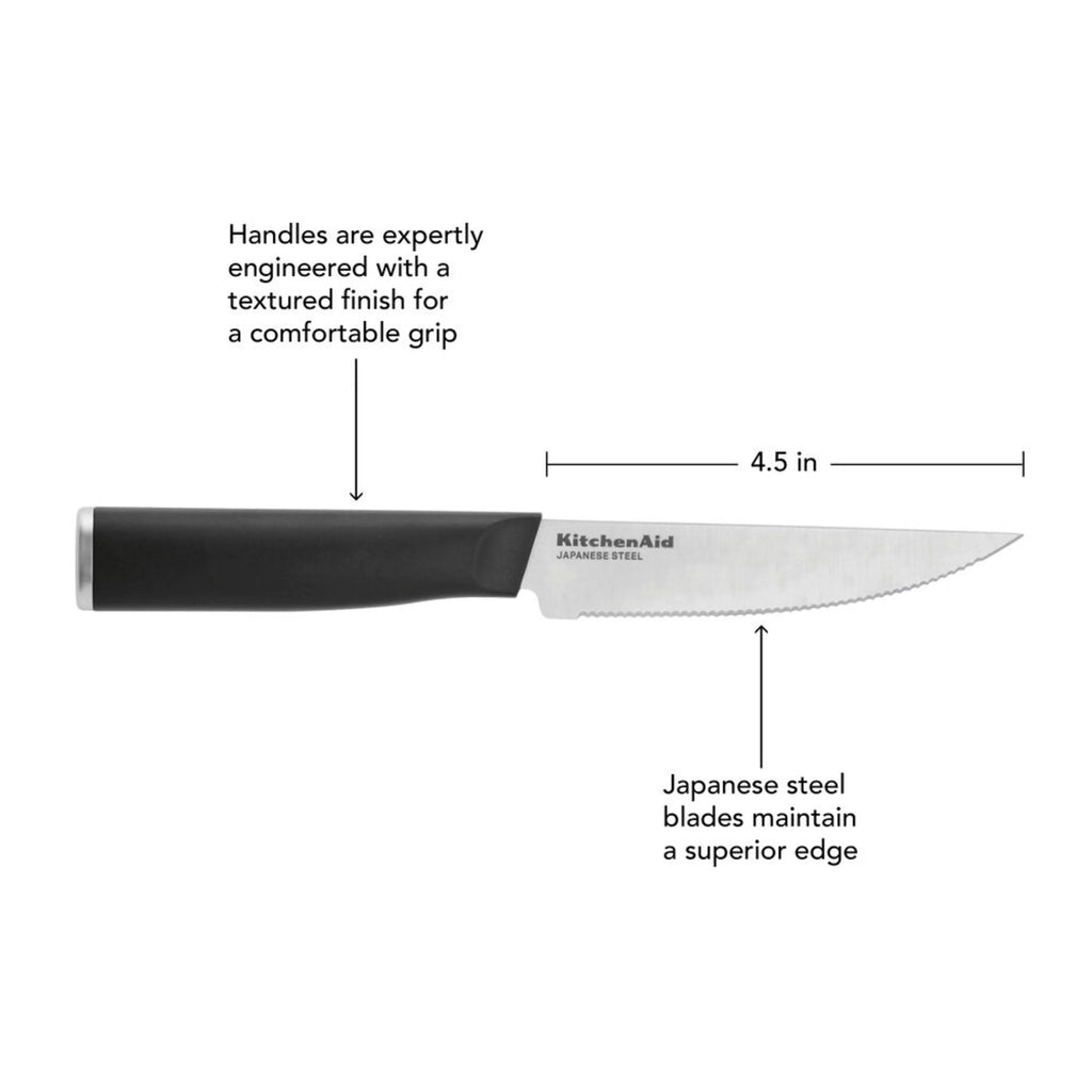 Black 4-piece Steak Knife Set B417427