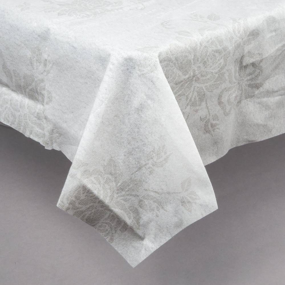 82x22 Linen-Like Silver Table Cover - 24/Case R491179