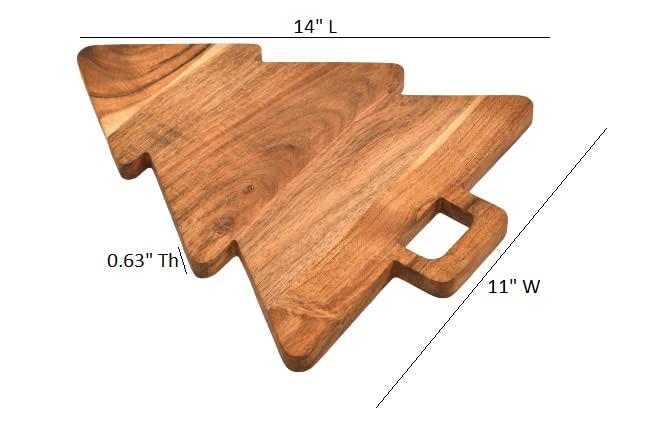 Organic Acacia Cutting Chopping Board with Handles W503229